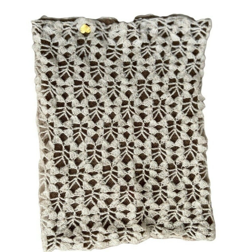 Betsey Johnson Tube Top Knit Size one Size Fits Most Acrylic White & Beige